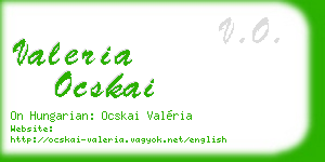 valeria ocskai business card